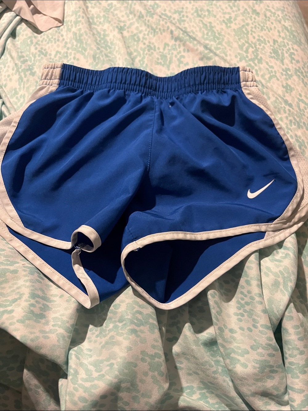 Nike Royal Blue Women's Running Shorts with White Trim